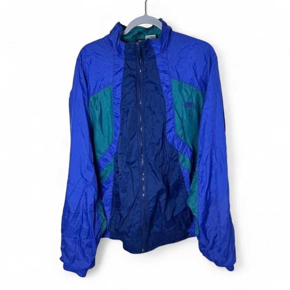 Vintage Nike blue windbreaker track jacket Size XXL #windbreaker